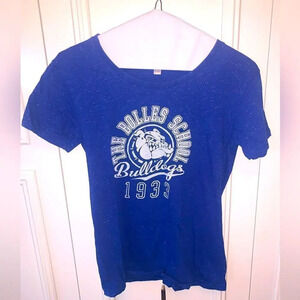 Bolles Bulldogs Blue short‎ sleeved tshirt  EUC